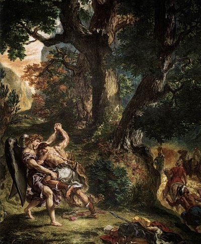 Jacob Wrestling with the Angel by Ferdinand Victor Eugene Delacroix